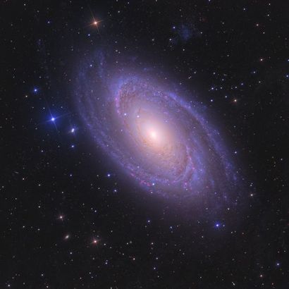 null ASTROPHYSIQUE. GRAND FORMAT. Vue de la galaxie spirale Messier 81 située dans...