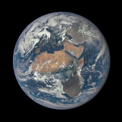 null Nasa. Observation de la Terre depuis l'Espace depuis une distance d'un million...