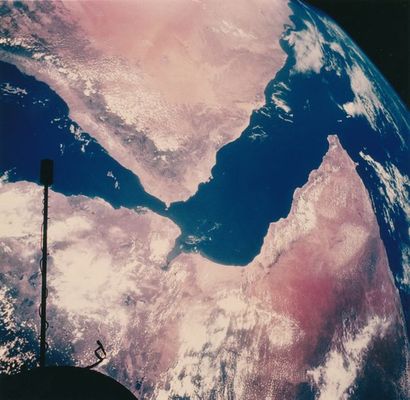 null NASA. Superbe vue du golfe persique depuis le vaisseau spatial Gémini XI depuis...