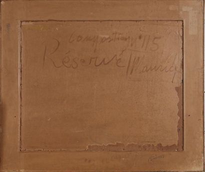POL BURY (1922-2005) Composition 115, 1952
Huile sur panneau d'isorel signé et daté...