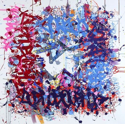 Stéphane Pillon dit Cosmos (Né en 1969) "Illicite Calligraphie", 2019
Technique mixte...