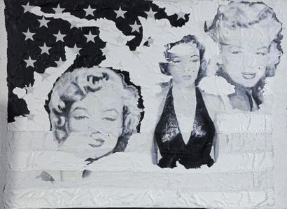 SOPHIE PETITPAS (NÉE EN 1960) «Marilyn», 2005
Technique mixte sur toile signée, titrée,...