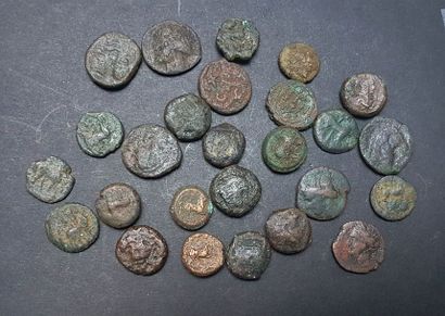 null Lot de 25 monnaies grecques, essentiellement pour Carthage, IV-IIIème siècle...