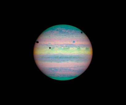 null Nasa. Rare et remarquable triple éclipse de la planète Jupiter observée par...