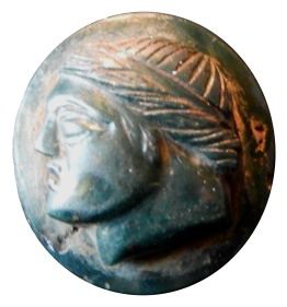 null Camée représentant un portrait masculin diadémé.jaspe vert.
Art romain.I-IIès...