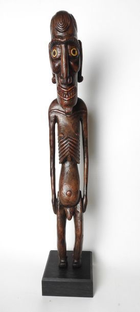 null Grande statue hiératique représentant un ancêtre masculin idéalisée Kavakava.
Bois...