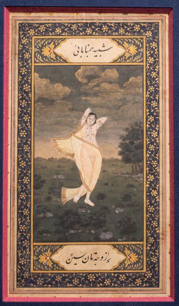 null Miniature perso-indienne.
XIXès.Courtisane.
