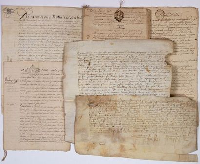 null (LOIRE-ATLANTIQUE. 1434.). 5 Documents concernant la Seigneurie de BLANCHE-COURONNE....