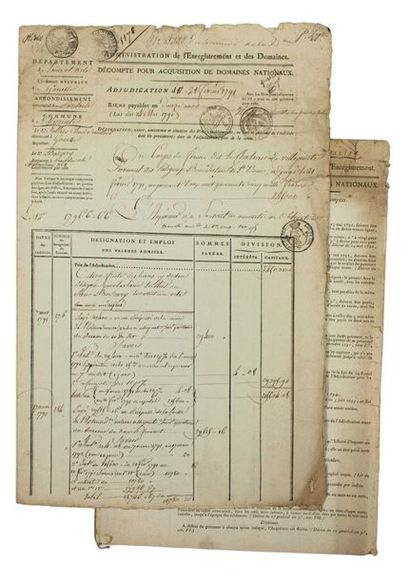 null (SEINE-SAINT-DENIS. 1791.) LE CHÂTEAU DE VILLEPINTE (93) vendu en Bien National,...