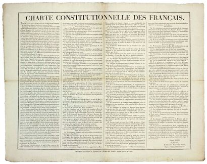 null 1814. (Retour du Roi LOUIS XVIII). LILLE. «CHARTE CONSTITUTIONNELLE DES FRANÇAIS.»...