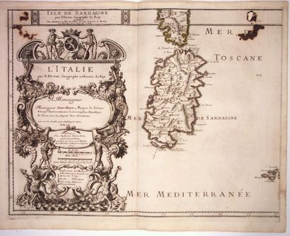 null L'ITALIE par P. DU-VAL Géographe ordinaire du Roy. 1675. 2 Cartes géographiques....