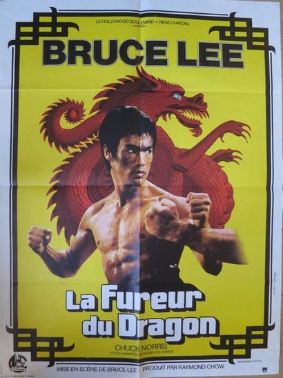 null "LA FUREUR DU DRAGON" (1973) de et, avec Bruce Lee, et Chuck Norris.

Affichette...
