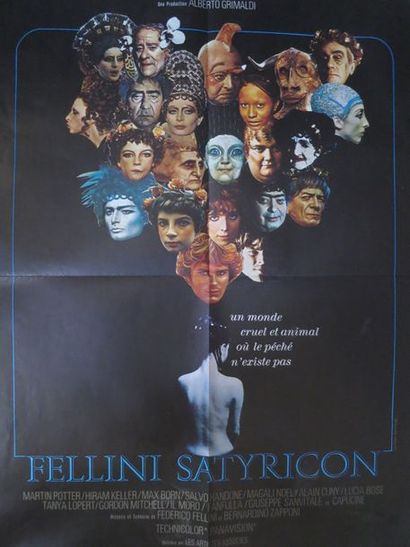 null "FELLINI’S SATYRICON" (1968) de Federico Fellini avec Hiram Keller.

Affichette...