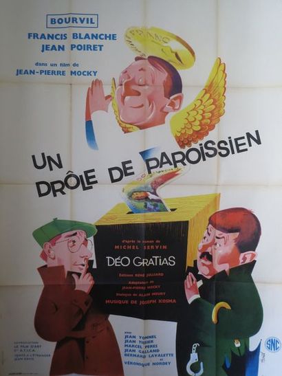 null "UN DRÔLE DE PAROISSIEN" (1963) de Jean Pierre Mocky avec Bourvil, Jean Poiret,

Affiche...
