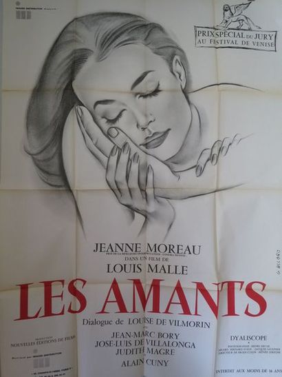 null "LES AMANTS" (1959) de Louis Malle avec Jeanne Moreau.

Affiche 1,20 x 1,60....