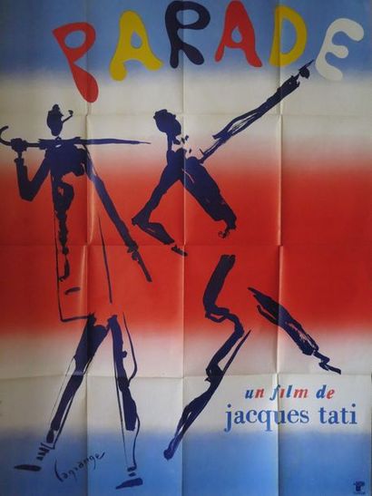 null "PARADE" (1974) de et, avec Jacques Tati. 

Affiche 1,20 x1,60. Dessin de Lagrange....