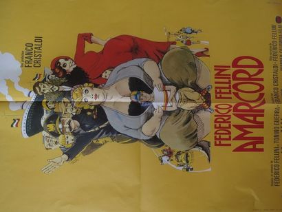 null "AMARCORD" (1974) de Federico Fellini avec Magali Noël, Bruno Zanin.

Affichette...