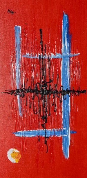 null Kinga Kozakowska (Né en 1953) 

 « VII», 2001

Huile sur toile contre collée...