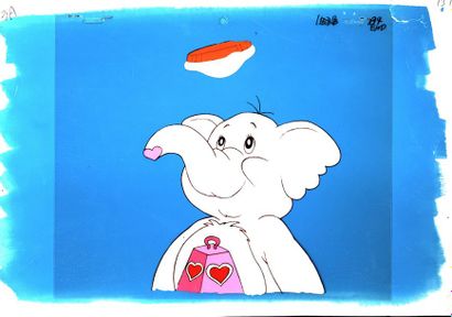 null LES BISOUNOURS DIC 1985-1988
Cellulo représentant un Bisounours éléphant sur...