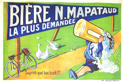 ANONYME BIÈRE N.MAPATAUD. «Sapristi, quel bon bock !»
Imprimerie Moullot, Marseille
79...