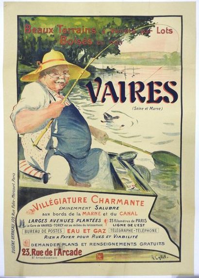 CALLOT. H (2 affiches) 
VAIRES Seine et Marne «BEAUX TERRAINS À vendre par lots boisés».
Imp....