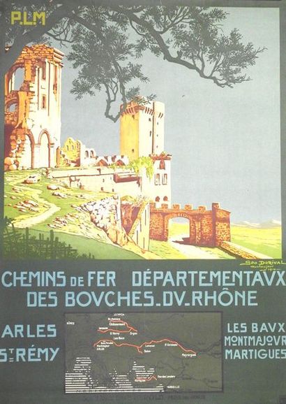 DORIVAL Georges (1879-1968) 
PLM. MONTMAJOUR. «Arles-St Rémy-
Martigues». 1910
Atelier...
