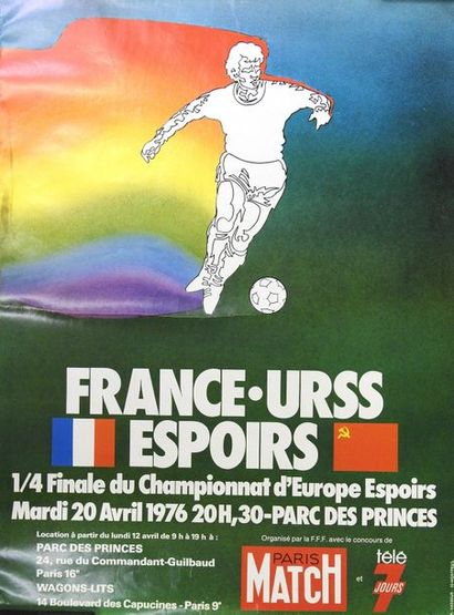 null FOOT/PARC DES PRINCES. (5 affiches)
Cinq affiches «historiques» de matches internationaux...