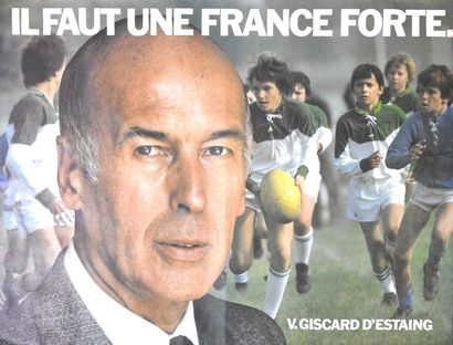 null RUGBY/GISCARD D'ESTAING (2 affiches)
RPR. «Il faut une France forte» (1974)...