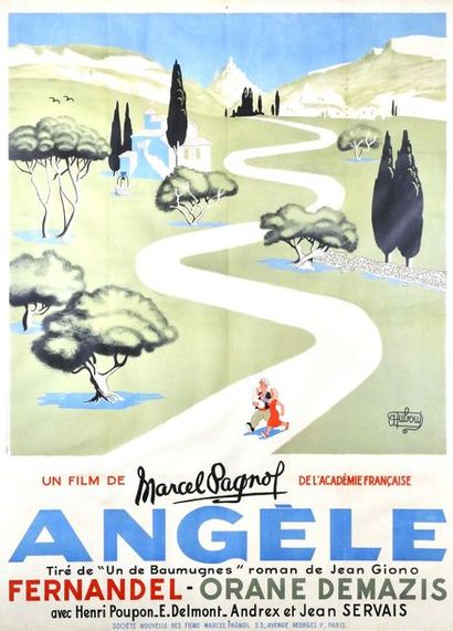 DUBOUT Albert (1905-1976) 
ANGÈLE. Film de Marcel Pagnol avec
Fernandel de 1934.
Imprimerie...