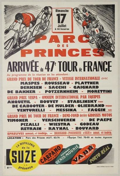 ANONYME PARC DES PRINCES. «Arrivée du 47è
TOUR DE FRANCE, 17 juillet», 1960
I.V.O...
