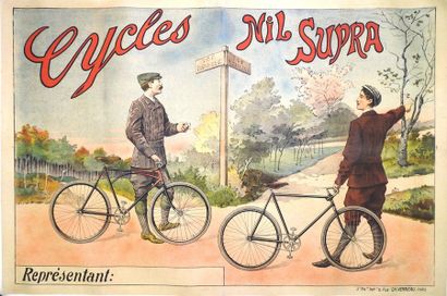 ANONYME CYCLES NIL SUPRA Imprimerie Ch.Verneau, Paris
77 x 117 cm
Entoilée, bon état...
