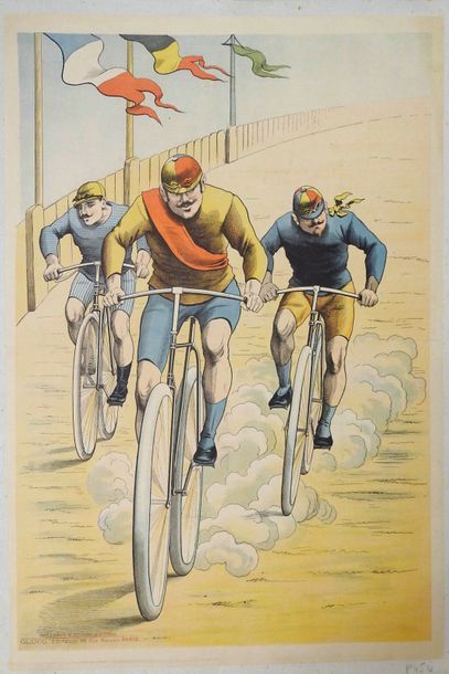 ANONYME TROIS CYCLISTES, 1892
Imprimerie Pellerin & Cie, Epinal - Glucq Editeur à...