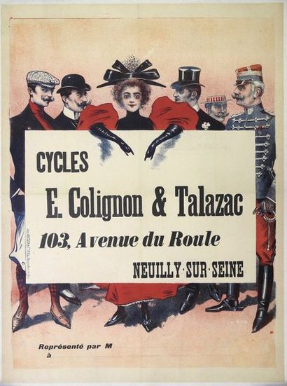 ANONYME CYCLES E.COLLIGNON & TALAZAC,
Neuilly s/Seine
Imp. Kossuth, Paris
80 x 60...