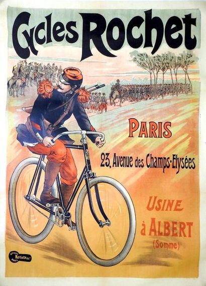 ANONYME CYCLES ROCHET, Paris. «Usines à
Albert»
Affiches Kossuth &Cie Paris
127 x...