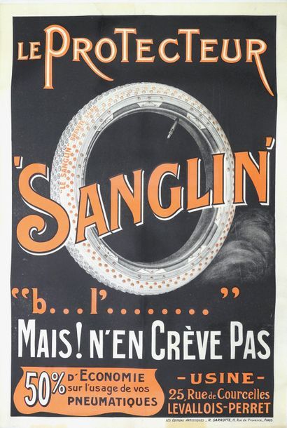 ANONYME LE PROTECTEUR SANGLIN Les Editions R.Sarrotte, Paris
120 x 81 cm
Entoilée,...