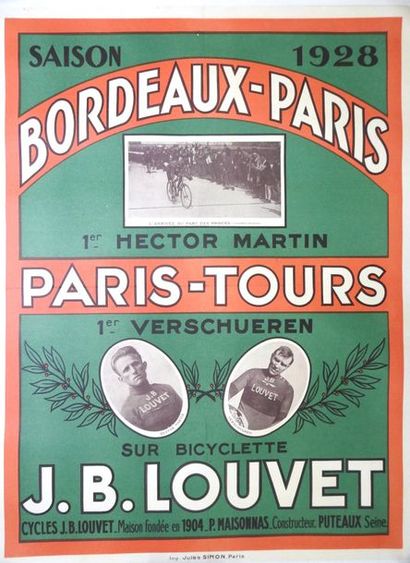 ANONYME BORDEAUX. «Paris-Tours, 1928»
Imp. Jules Simon, Paris
80 x 60 cm
Entoilée,...