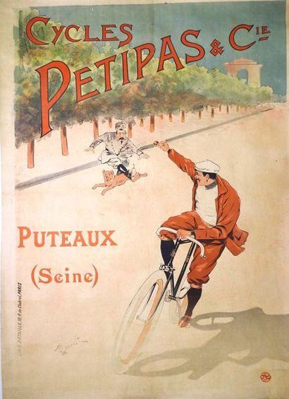 LACAULT.A CYCLES PETIPAS & Cie
Lith.G.Bataille, Paris
130 x 94 cm
Contrecollée sur...