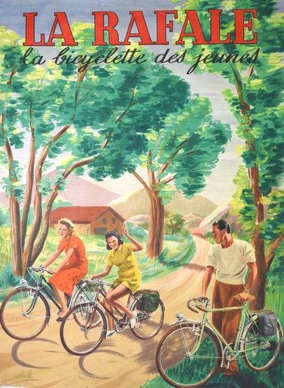 LORELLE Lucien (1894-1968) 
LA RAFALE. «LA BICYCLETTE DES JEUNES»
La marque de Michard
Sans...