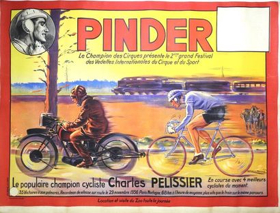 MAGNE Antonin (d'après) 
PINDER.«Champion cycliste Charles
Pelissier»
Imp.Bedos &...
