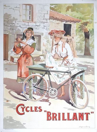 MARODON CYCLES BRILLANT Imprimerie Paul Dupont, Paris
60 x 44 cm
Entoilée, bon état...