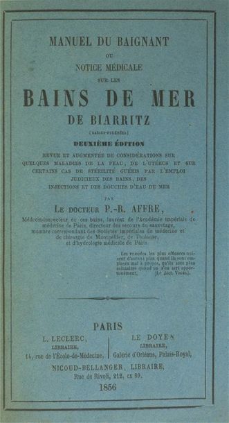 null AFFRE (Pierre-Romain)
Manuel du baignant ou notice médicale sur les bains de...