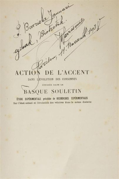 null LARRASQUET (Jean, abbé)
Action de l'accent dans l'évolution des consonnes étudiées...