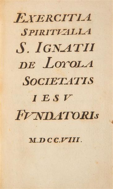 null LOYOLA (Ignace de) - [MANUSCRIT]
Exercitia spiritualia S. Ignatii de Loyola...