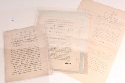 null PYRÉNÉES ATLANTIQUES
Réunion de 5 documents imprimés : - 1/ Relation (du mardi...