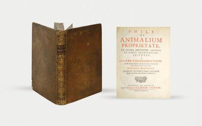 null PHILÈS (Manuel) De Animalium Proprietate. Ex prima editione Arsenii et libro...
