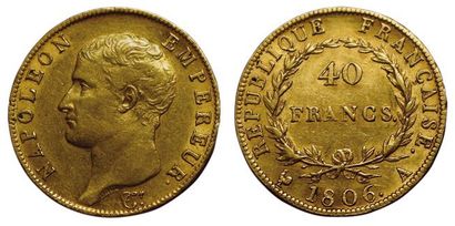null 1er Empire. 40 Francs 1806 A. Paris.
Gad.1082. TTB