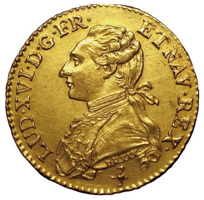 null Louis XVI. 1774-1793. Louis d'or aux palmes 1774 A. Paris.
A/ LUD.XVI.D.G.FR....
