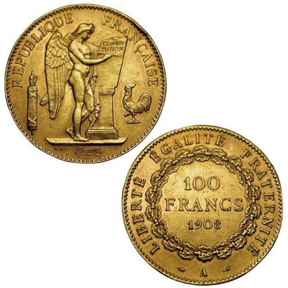 null 3e République. 100 Francs au Génie 1908 A. Paris.
Gad.1137a. 23038 ex. qSUP