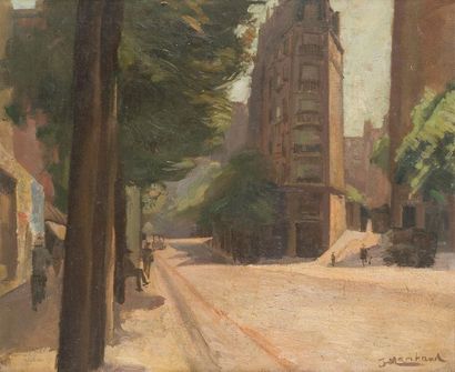 null Jean MARCHAND (1883-1940)
L'avenue Junot à Paris
Huile sur toile, signée en...