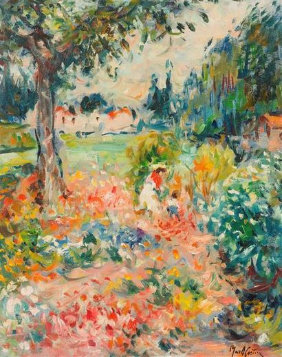 null Max AGOSTINI (1914-1997)
Jardin fleuri
Huile sur toile, signée en bas à droite,...